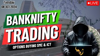 🛑 LIVE TRADING  SMC amp ICT  08 Oct  DT4B nifty50 banknifty livetrading [upl. by Oruam]