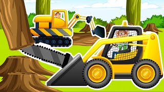 Farm Works  Tractor and Harvesting Wood With Amazing Giant Excavator Cutting Tree  Vehicles farm [upl. by Ainahs]