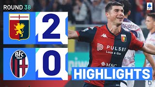 GENOABOLOGNA 20  HIGHLIGHTS  The Grifone end their season on a high  Serie A 202324 [upl. by Oer878]