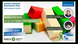 Coeliac Awareness Webinar 8  Edible packing  what is there for celiacs [upl. by Ymmac]