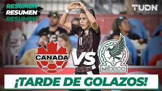 Resumen y goles  Canadá vs México  Amistoso Internacional Femenil  TUDN [upl. by Lenuahs]