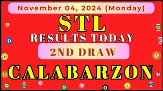 STL RESULTS TODAY CALABARZON NOVEMBER 04 20242ND DRAW RESULTSCAVITELAGUNA BATANGASRIZALQUEZON [upl. by Asa380]