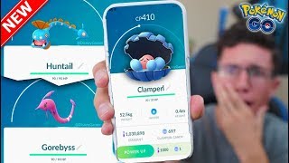 CLAMPERL HUNTAIL amp GOREBYSS in Pokémon GO HOW TO GET THEM New Event [upl. by Ahsinirt]