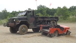 Military Vehicles  Bundy Hill  Attex 8x8 Tank Trainer Deuce Willys Jeep [upl. by Delos818]