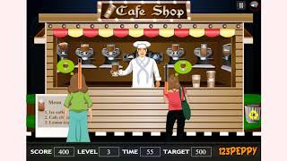 How to play Coffee Shop Game game  Free online games  MantiGamescom [upl. by Arhsub85]