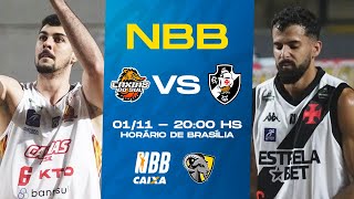 JOGO COMPLETO  CAXIAS 63 X 68 VASCO  NBB CAIXA [upl. by Bergquist]