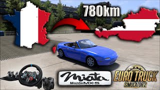 StrasbourgVienna  Mazda MX 5  Euro Truck Simulator 2  Logitech G29 [upl. by Amliv]