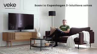 Scandic Copenhagen 3istuttava nahkasohva  Veke [upl. by Jacinda]