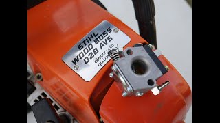 Como cambiar carburador de motosierra STIHL 028 AVS [upl. by Wandis]