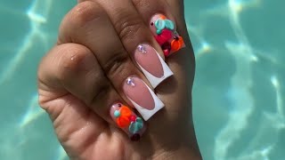 How To Duck Nails  2 Bead Method  Application Tutorial  Medium Shape Nails [upl. by Cloe]