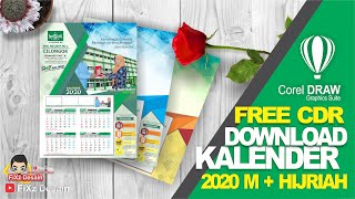 Template KALENDER 2020 FILE CDR CORELDRAW GRATIS [upl. by Donoghue]