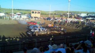 2011 Watford City North Dakota Demolition Derby Feature [upl. by Rramed]