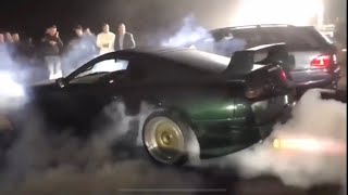 Toyota Supra Mk4 Epic burnout 2step [upl. by Elwaine279]