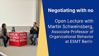 ESMT Open Lecture Negotiating with no [upl. by Ahsieket608]