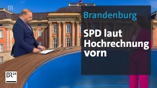 Brandenburg SPD laut Hochrechnung vorn  BR24 [upl. by Filbert]