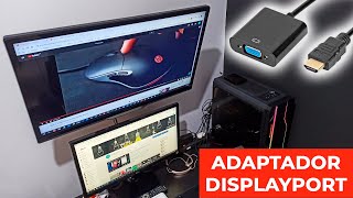 COMO LIGAR DOIS MONITORES COM ADAPTADOR DISPLAY PORT PARA HDMI [upl. by Cornia]