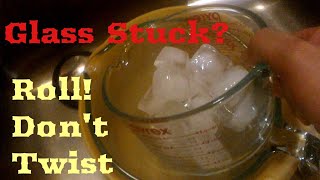 Roll Dont Twist to separate glass Pyrex cups that are stuck [upl. by Repip931]