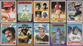 The 20 Most Valuable Topps Baseball Cards From 19751979 [upl. by Tonye]