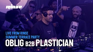 Oblig b2b Plastician  Live from Rinse Summer Terrace Party 2024 [upl. by Surat672]