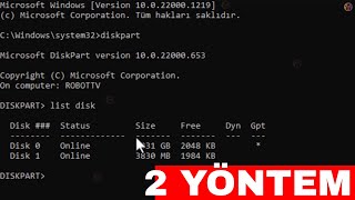 Windows Disk Biçimlendirmeyi Bitiremedi Hatası Çözümü — USB Disk Biçimlendirme Hatası Çözümü [upl. by Alithia233]