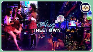 Explore Tree town during low season  4K Pattaya nightlife Aug 2024 Thailand [upl. by Aicul]