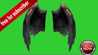 Real devil wings flying green screen animation [upl. by Daria702]