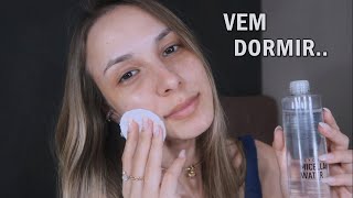 ASMR  TIRANDO MINHA MAQUIAGEM ATÉ VOCÊ DORMIR [upl. by Ynnob905]