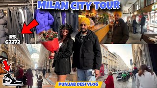 Milan City Tour in italy 🇮🇹  Punjabi desi vlog  Indian 🇮🇳 embassy in Milan City 2025vlog [upl. by Ativet291]