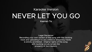 Keenan Te  Never Let You Go Karaoke Version [upl. by Biernat]