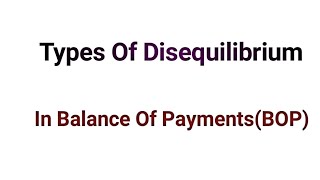 Types Of Disequilibrium in BOP  TYBCOM [upl. by Ahsiki549]