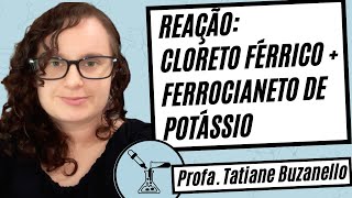 Demonstração  Experimento de Química  Reação de Cloreto Férrico e Ferrocianeto de Potássio [upl. by Aoniak]