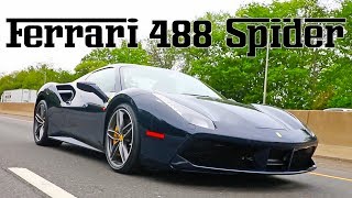 2019 Ferrari 488 Spider  all the new bits and a drag race [upl. by Enelehcim634]