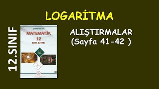 12Sınıf Matematik Ders Kitabı Alıştırma Çözümleri Sayfa 41  42 [upl. by Samohtnhoj993]