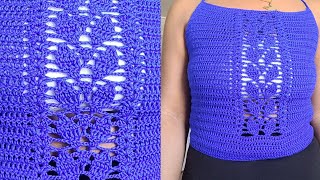 Crochet Halter Top Tutorial [upl. by Edualc]