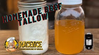 Smoked Beef Tallow from brisket trimmings on Weber Smokey Mountain [upl. by Yard]