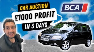 £1000 PROFIT IN 3 DAYS FROM CLEANING A CAR  BCA CAR AUCTION [upl. by Dreher]