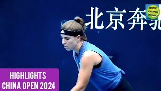 KAROLINA MUCHOVAYUE YUANHIGHLIGHTS CHINA OPEN 2024 [upl. by Lina]