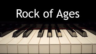 Rock of Ages  piano instrumental hymn with lyrics [upl. by Nelg]