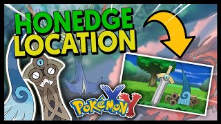 WHERE TO FIND HONEDGE ON POKEMON X AND Y [upl. by Risa825]