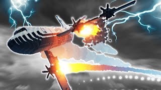 LIGHTING CAUSES PLANE FIRE CRASH SURVIVAL  Stormworks Build and Rescue Gameplay Roleplay [upl. by Aeli]