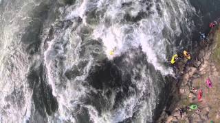 GoPro Epic Whitewater Freestyle Kayaking on the White Nile Africa with DJI Phantom [upl. by Aralomo]