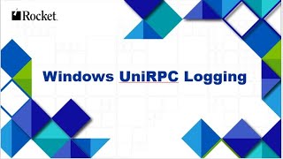 Turn on Windows UniRPC logging for Rocket U2 UniVerse or UniData Server [upl. by Sane]