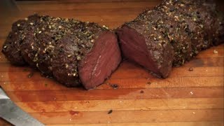 How To Make 4 Pepper Crusted Beef Tenderloin Roast  Smoked Beef Tenderloin Recipe  Bradley Smoker [upl. by Savick]