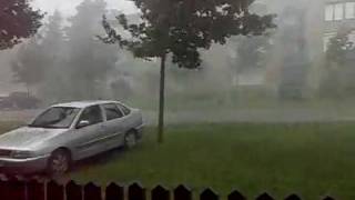 Downburst Hailstorm Mezőhegyes Hungary [upl. by Samella]