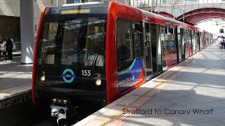 London Docklands Light Railway 154 Stratford to Canary Wharf [upl. by Yaker652]