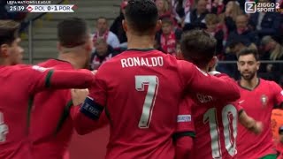 Bernardo Silva Goal Poland vs Portugal 01 Goals and Extended Highlights [upl. by Radburn]