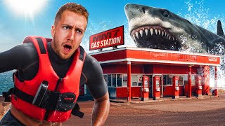 WE FOUGHT A SHARK Gas Station Simulator [upl. by Gladys]