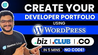 Create Your Developer Portfolio Using Wordpress In 5 Mins  No Code Required [upl. by Deland572]