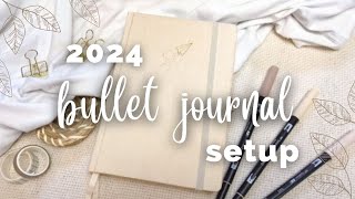 2024 BULLET JOURNAL SETUP  Easy Yearly Bullet Journal Set Up  2024 Plan With Me Bujo Spread [upl. by Esiouqrut]