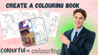 How To Create A Coloring Book In Canva  Turn Colorful Images To Coloring Book [upl. by Eselahc952]